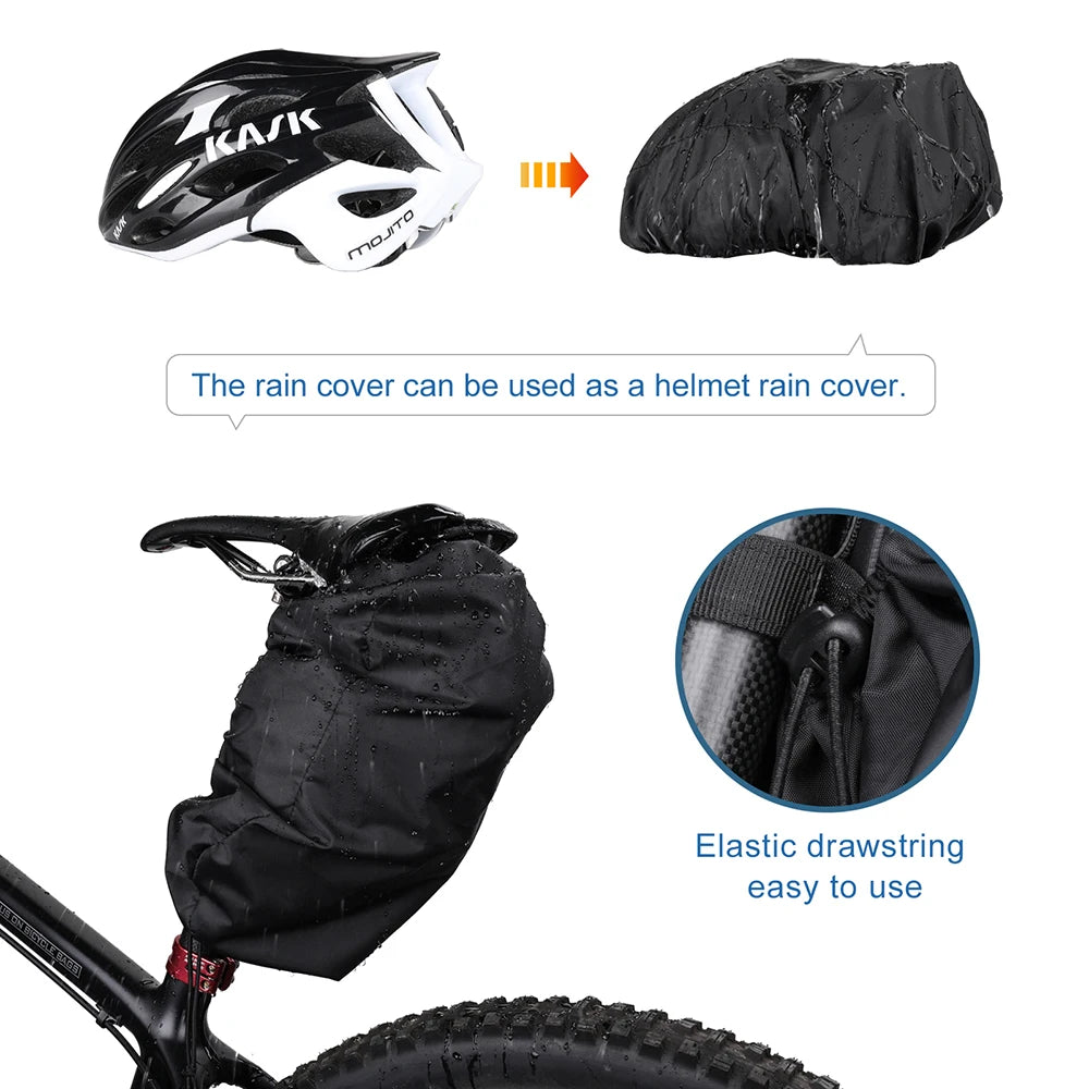 Premium Waterproof Bicycle Saddle Bag with Water Bottle Pocket - Spacious Rear Tail Bag for Cyclists