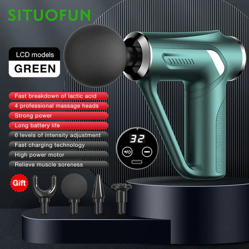 SITUOFUN Professional Massage Gun with 32 Adjustable Levels for Deep Tissue Relief and Muscle Relaxation