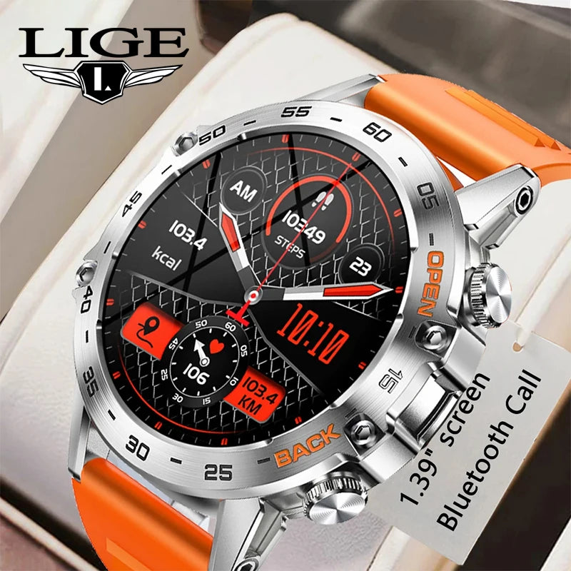 New1.39" Bluetooth Call Smart Watch Men Outdoor Sport Fitness Heart Rate Health Monitoring Smartwatch for Android IOS Phone