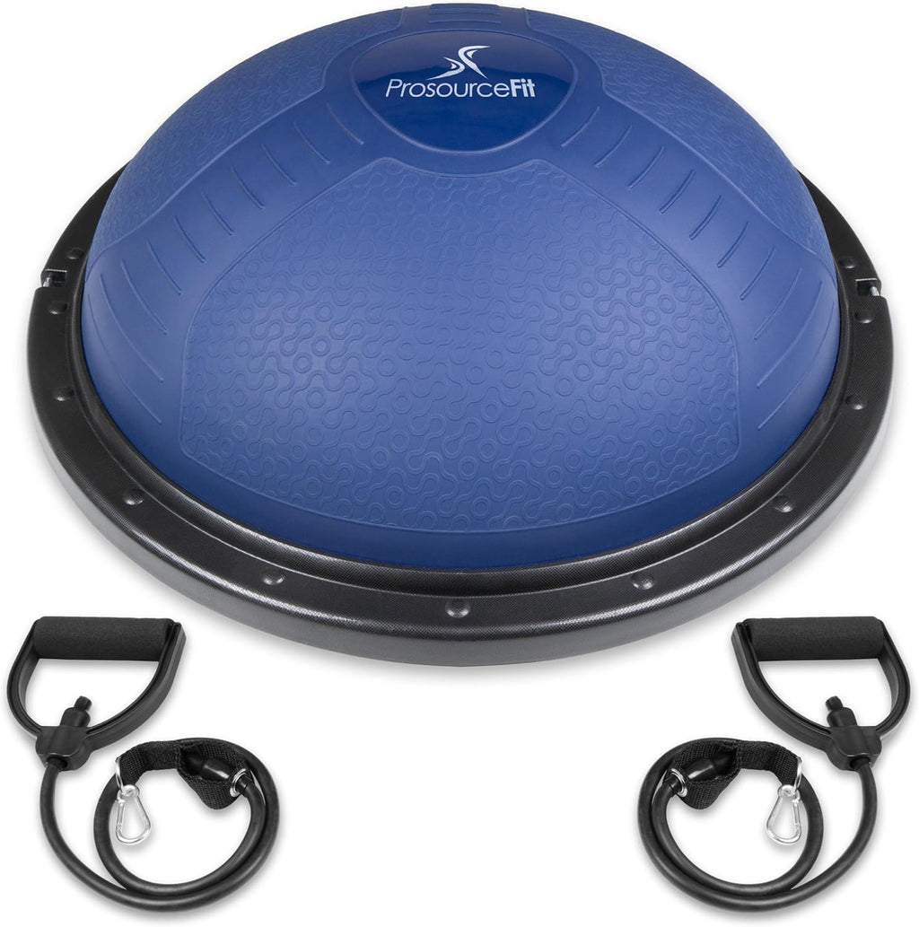 Professional Balance Trainer Stability Half Ball with Resistance Bands and Pump for Yoga and Aerobic Home Gym Workouts