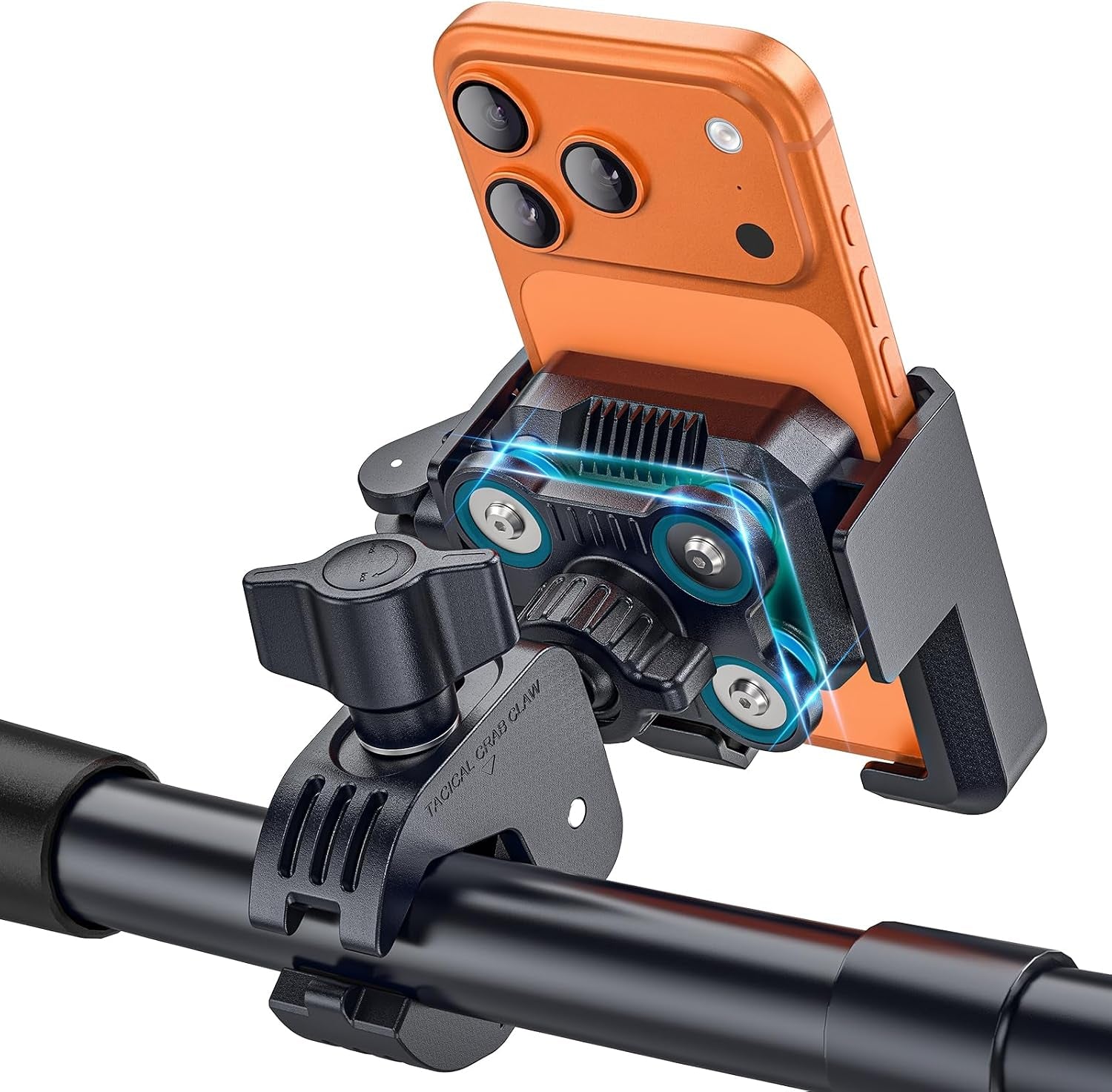 Anti-Vibration Motorcycle Phone Mount - Shockproof Handlebar Holder for E-Bikes, Electric Scooters, and Bicycles, Compatible with 4.7-7 Inch Phones