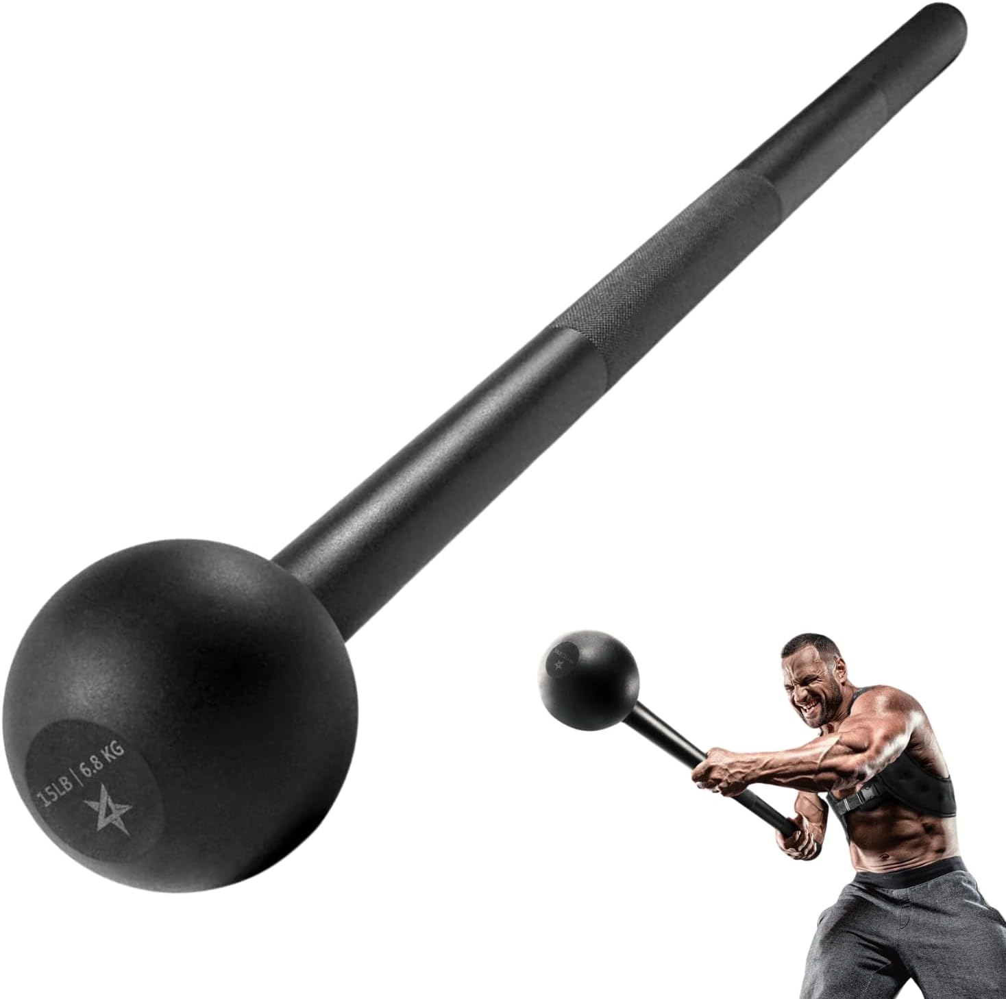 Steel Mace Bell for Comprehensive Strength Training - Full Body Muscle Development and Targeted Workouts for Shoulders, Grip, and Forearms, Available in 5 to 30 LB for All Fitness Levels