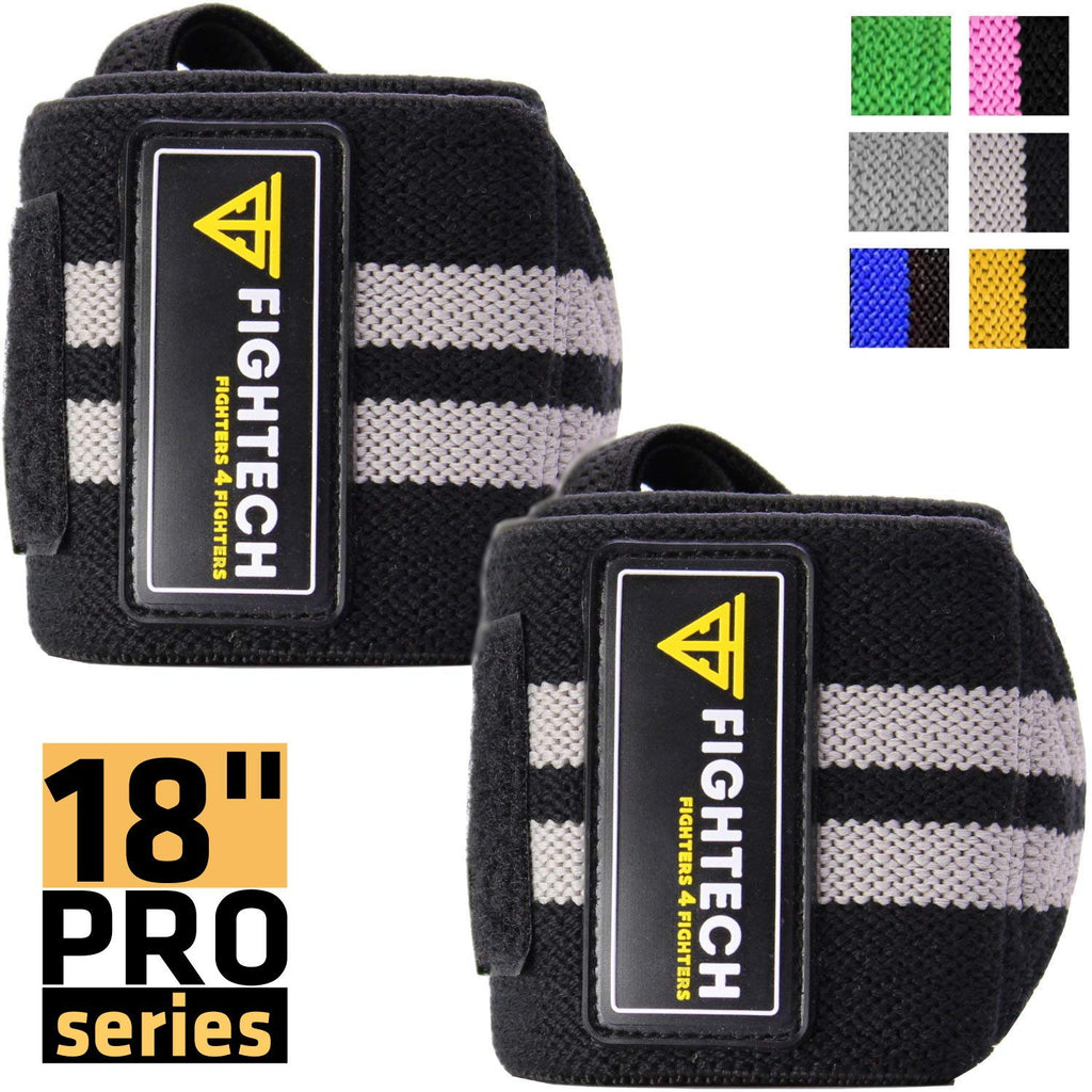 Professional Grade 18-Inch Wrist Wraps for Weightlifting - Ideal for Powerlifting, Strength Training, and Bodybuilding (Black)