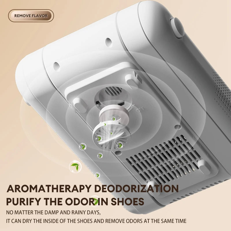 Portable Electric Shoe and Boot Dryer with 180° Folding Design and Smart Display for Footwear, Gloves, Hats, Socks, and Ski Boots