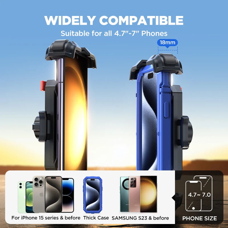 Joyroom Ultra-Stable Motorcycle Phone Mount - Premium Bicycle Handlebar Clamp for Cell Phones and Scooters