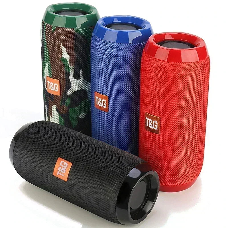 Wireless Portable Bluetooth Speaker with Subwoofer, Waterproof Outdoor Stereo Surround Sound and FM Radio Support