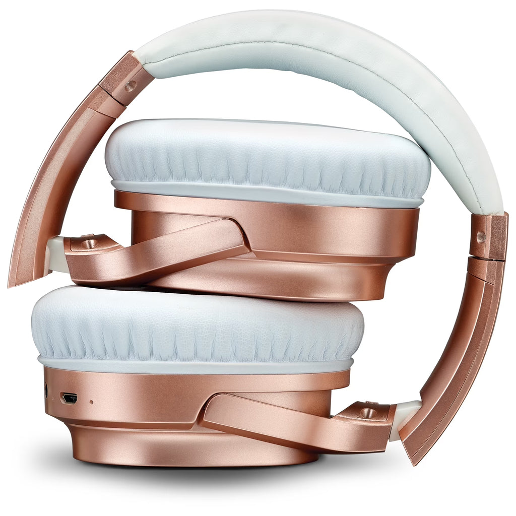 iLive IAHN40RGD Bluetooth Over-Ear Headphones with Noise Cancellation - Rose Gold