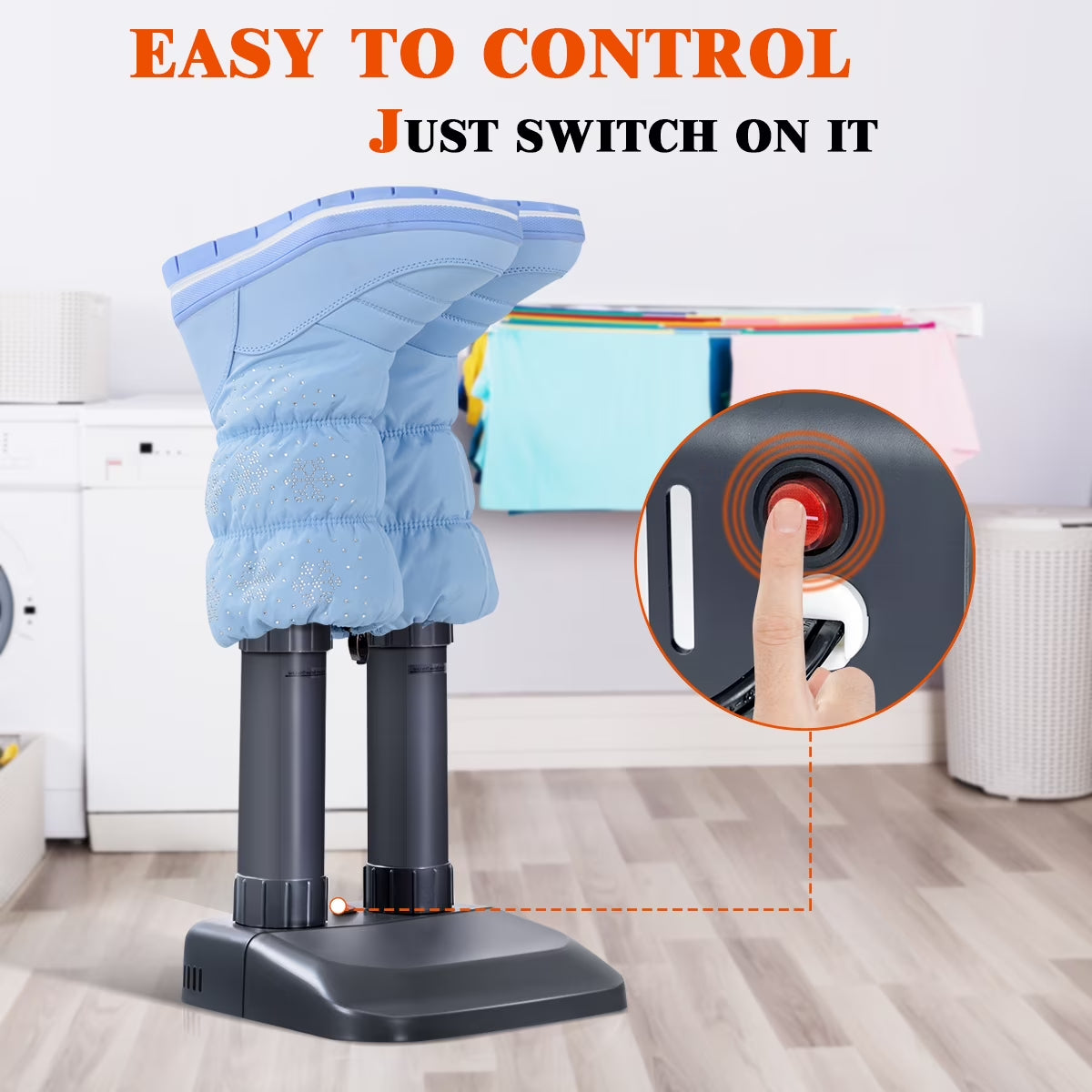 Electric Shoe Dryer and Boot Warmer, Mixed Black and Grey, 30.4 Oz