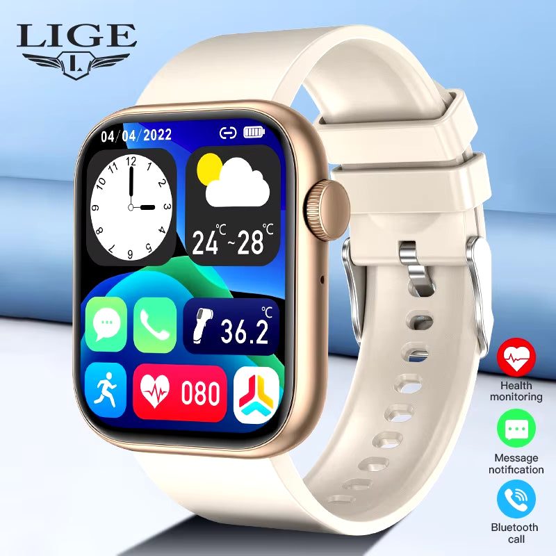 2025 Smart Watch with Wireless Charging, Bluetooth Calling, and Customizable Watch Face for Men and Women - Fitness Tracker Bracelet