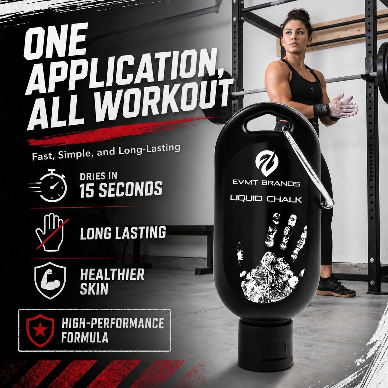 Liquid Chalk - Mess-Free Grip Solution for Weightlifting, Gymnastics, Rock Climbing, and Dance. Sweat-Resistant and Long-Lasting Performance.