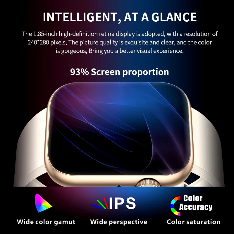 2025 Smart Watch with Wireless Charging, Bluetooth Calling, and Customizable Watch Face for Men and Women - Fitness Tracker Bracelet