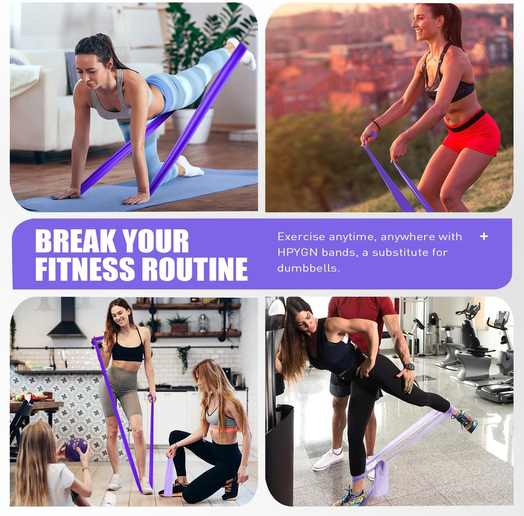 Three-Tier Non-Latex Resistance Bands for Physical Therapy and Yoga - Professional Set for Strength Training, Pilates, and Rehabilitation - TPE Elastic Stretch Bands for Seniors and Women