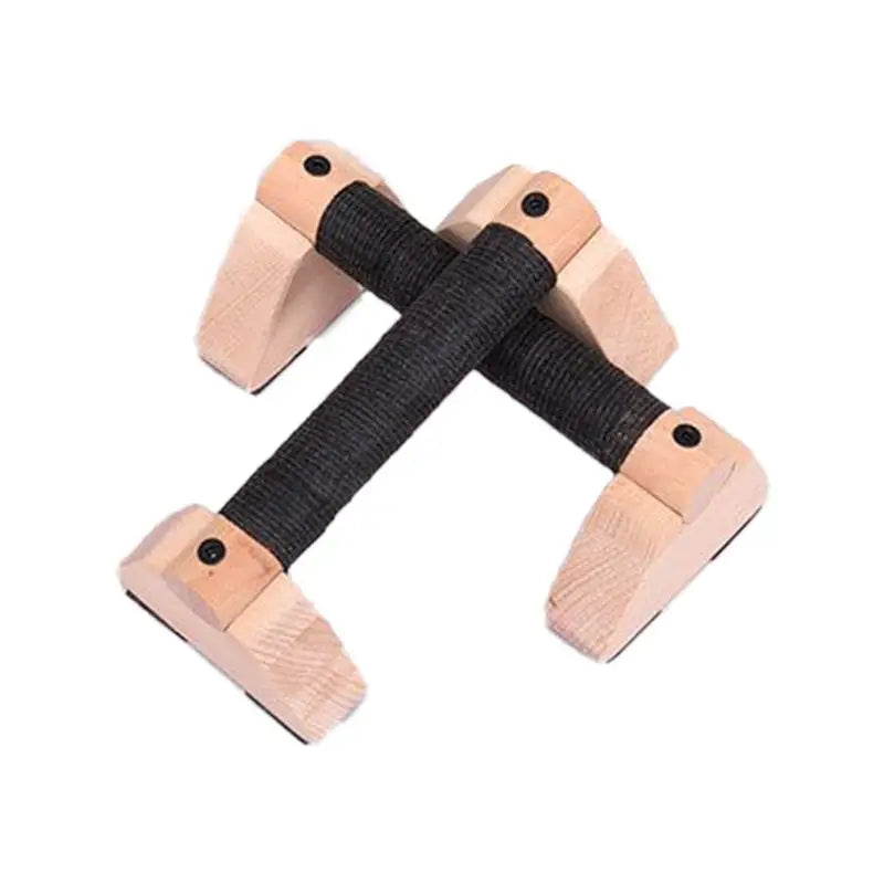 20cm Wooden Parallettes Push-Up Bars - Set of 2, Non-Slip Base Calisthenics Equipment for Home Fitness and Strength Training for Men and Women