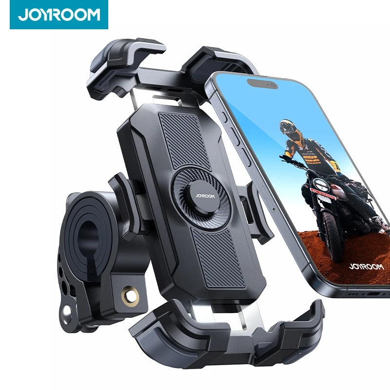 Joyroom Ultra-Stable Motorcycle Phone Mount - Premium Bicycle Handlebar Clamp for Cell Phones and Scooters