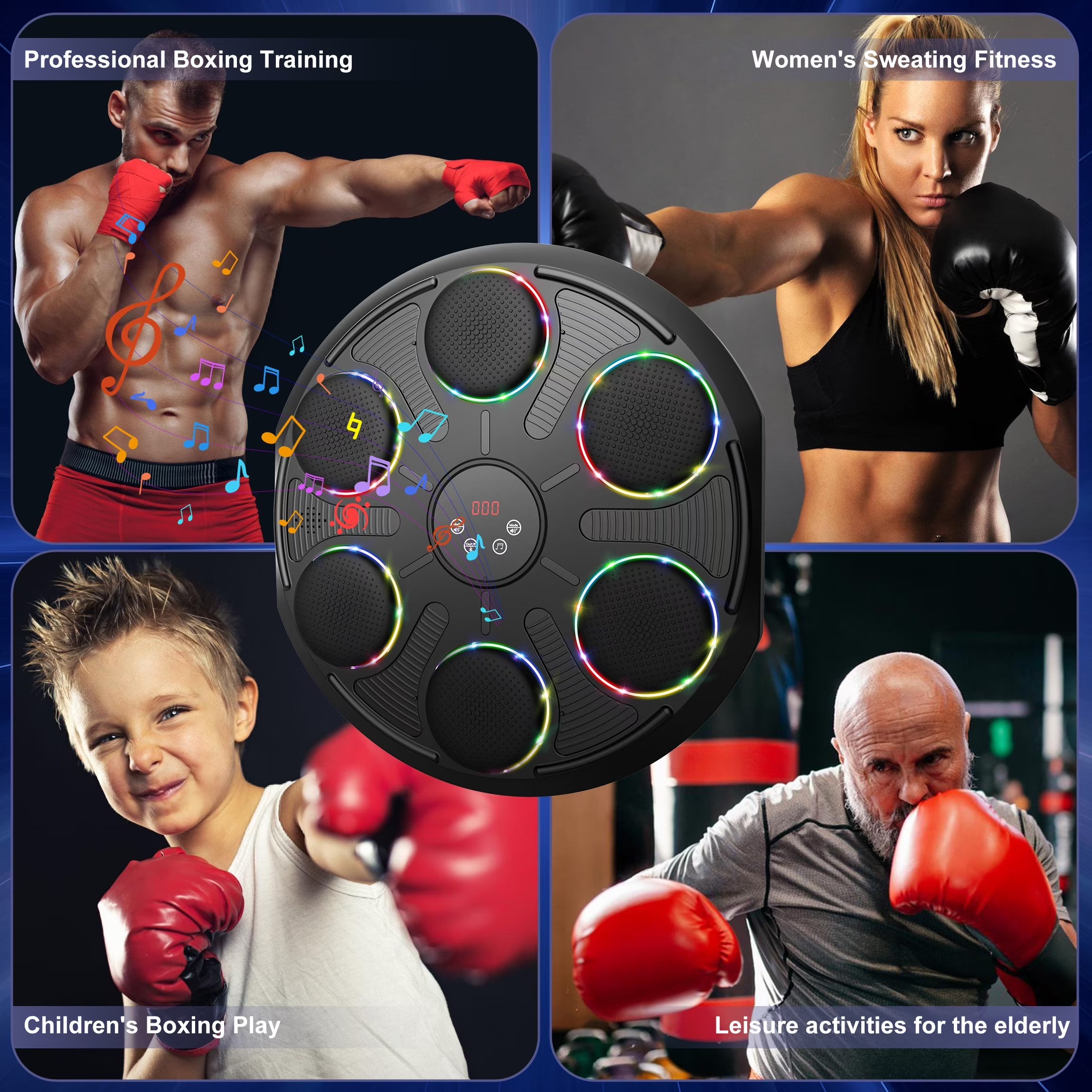 Professional Music Boxing Machine with Gloves - Adult Workout Punching Equipment