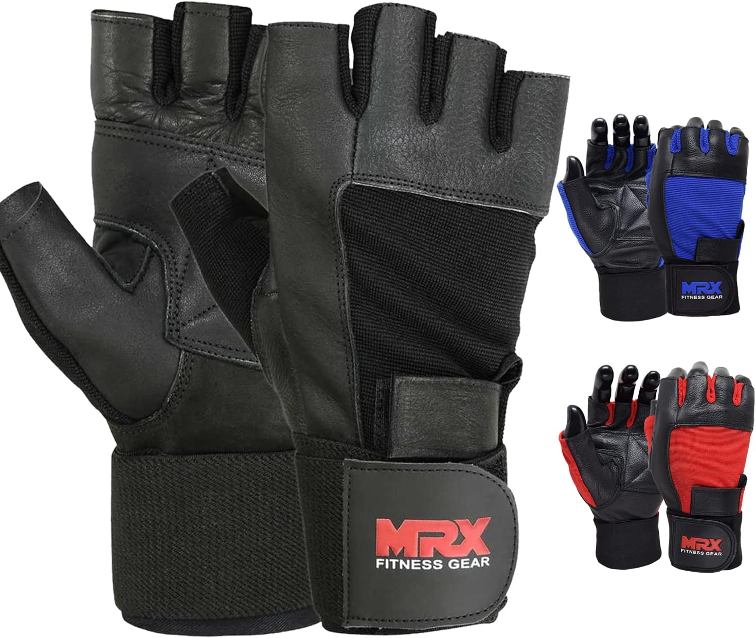 Weightlifting Gloves with Wrist Support – Cowhide Leather, Unisex