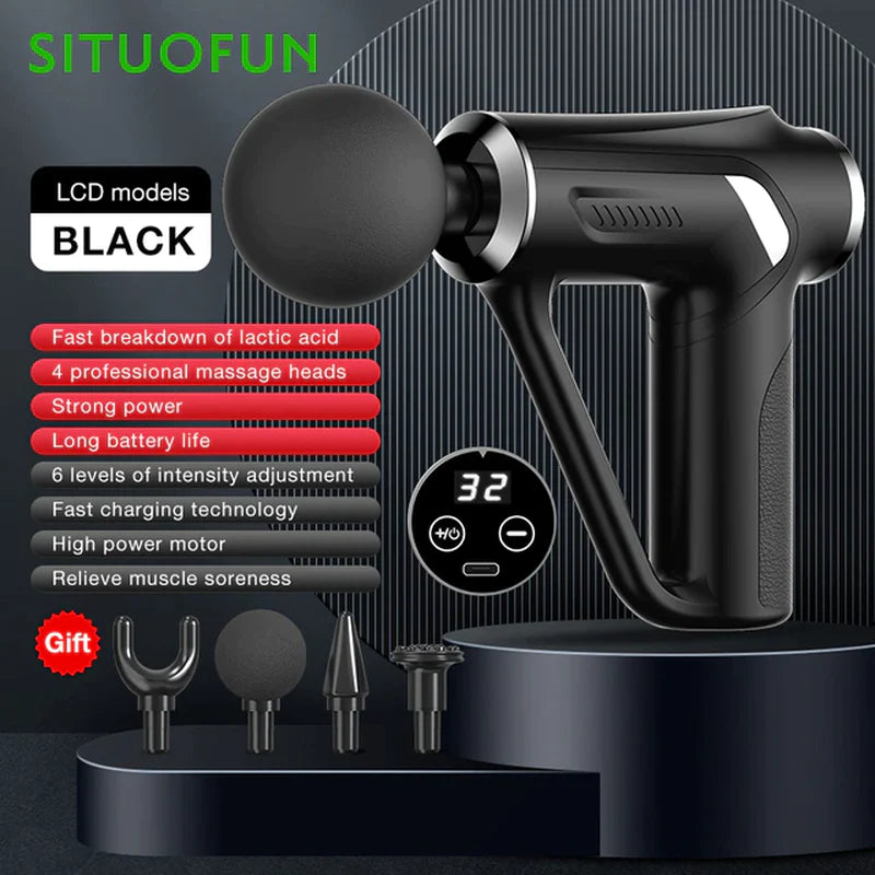 SITUOFUN Professional Massage Gun with 32 Adjustable Levels for Deep Tissue Relief and Muscle Relaxation