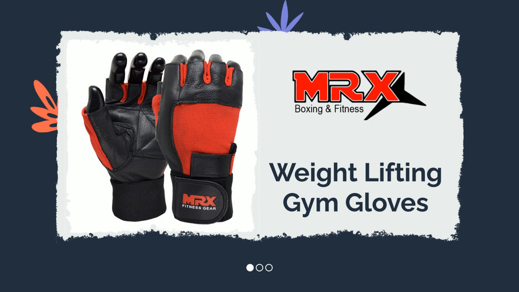 Men's Weight Lifting Gloves with Wrist Support for Enhanced Grip and Fitness Training - MRX