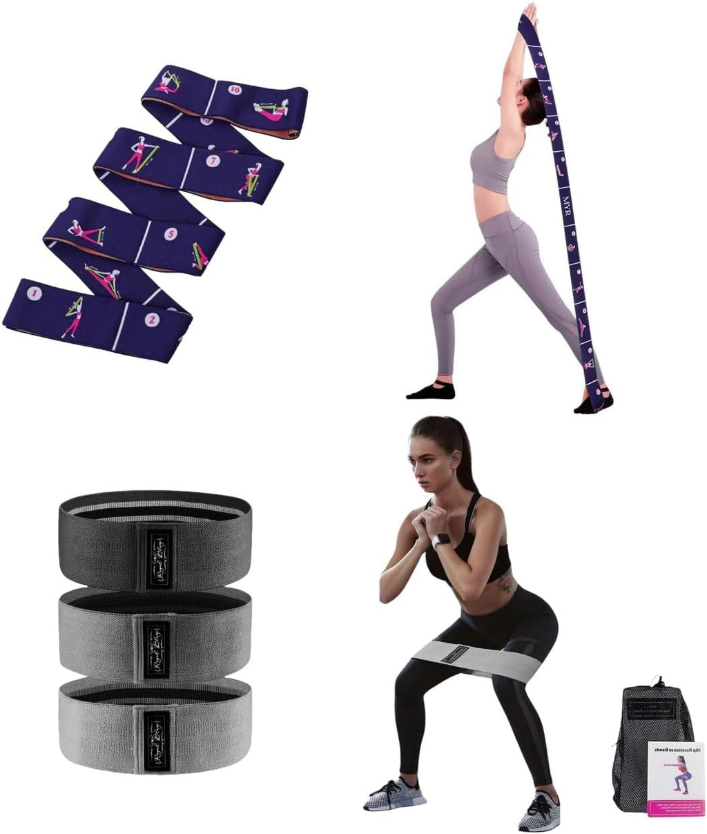 Ab Roller Home Gym Equipment with 4-Wheel Muscle Roller, Automatic Rebound, Yoga Stretching Strap, 3 Resistance Bands, Comfortable Elbow Support, Non-Slip Handles, and Built-In Workout Tracker