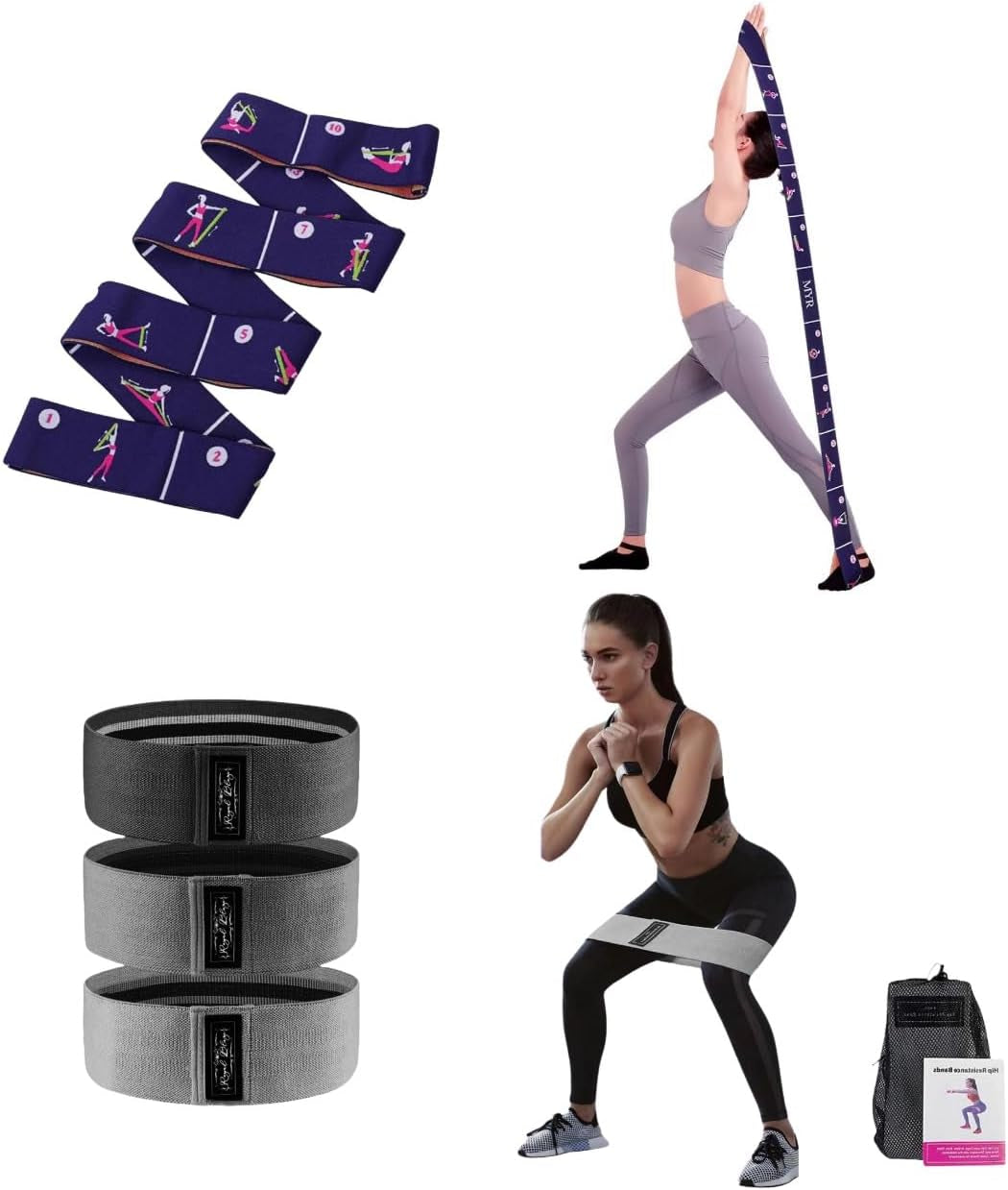 Ab Roller Home Gym Equipment with 4-Wheel Muscle Roller, Automatic Rebound, Yoga Stretching Strap, 3 Resistance Bands, Comfortable Elbow Support, Non-Slip Handles, and Built-In Workout Tracker