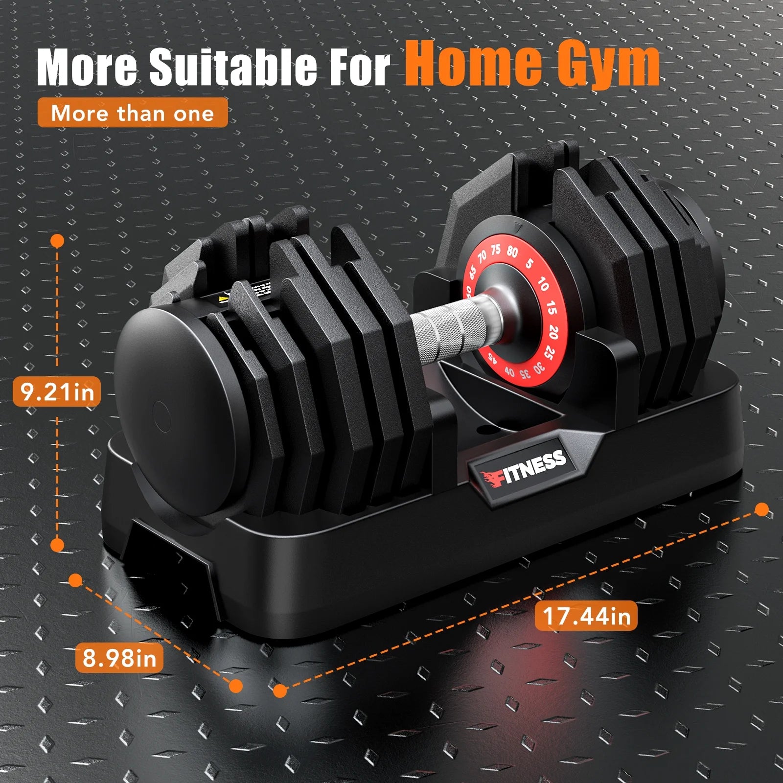 Adjustable Dumbbell Set - 160 lbs (80 lbs x 2) with 16 Weight Configurations for Comprehensive Home Workouts