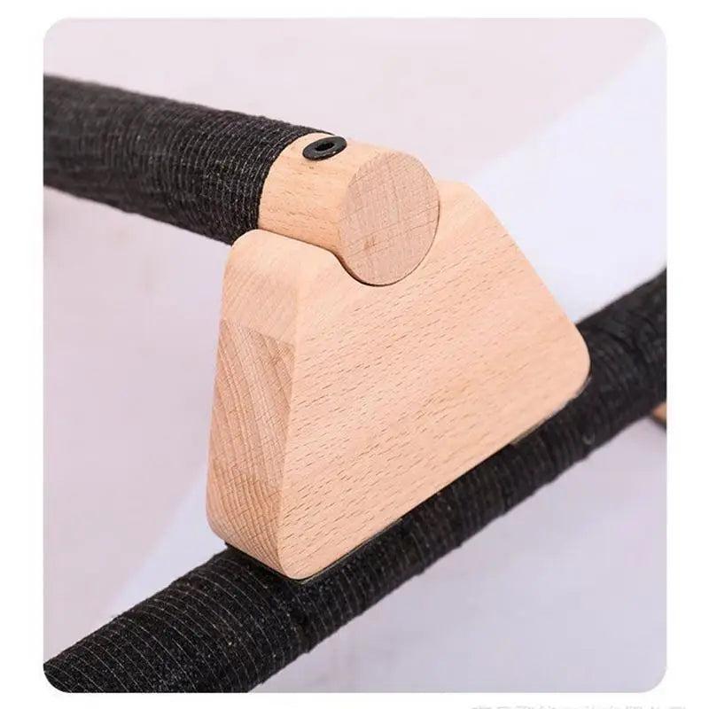 20cm Wooden Parallettes Push-Up Bars - Set of 2, Non-Slip Base Calisthenics Equipment for Home Fitness and Strength Training for Men and Women