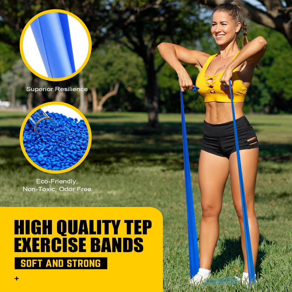 Ankle Resistance Bands with Cuffs - Complete Set for Physical Therapy, Strength Training, Yoga, Pilates, Stretching, and Glute Activation Exercises