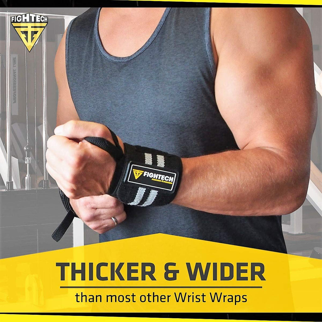 Professional Grade 18-Inch Wrist Wraps for Weightlifting - Ideal for Powerlifting, Strength Training, and Bodybuilding (Black)