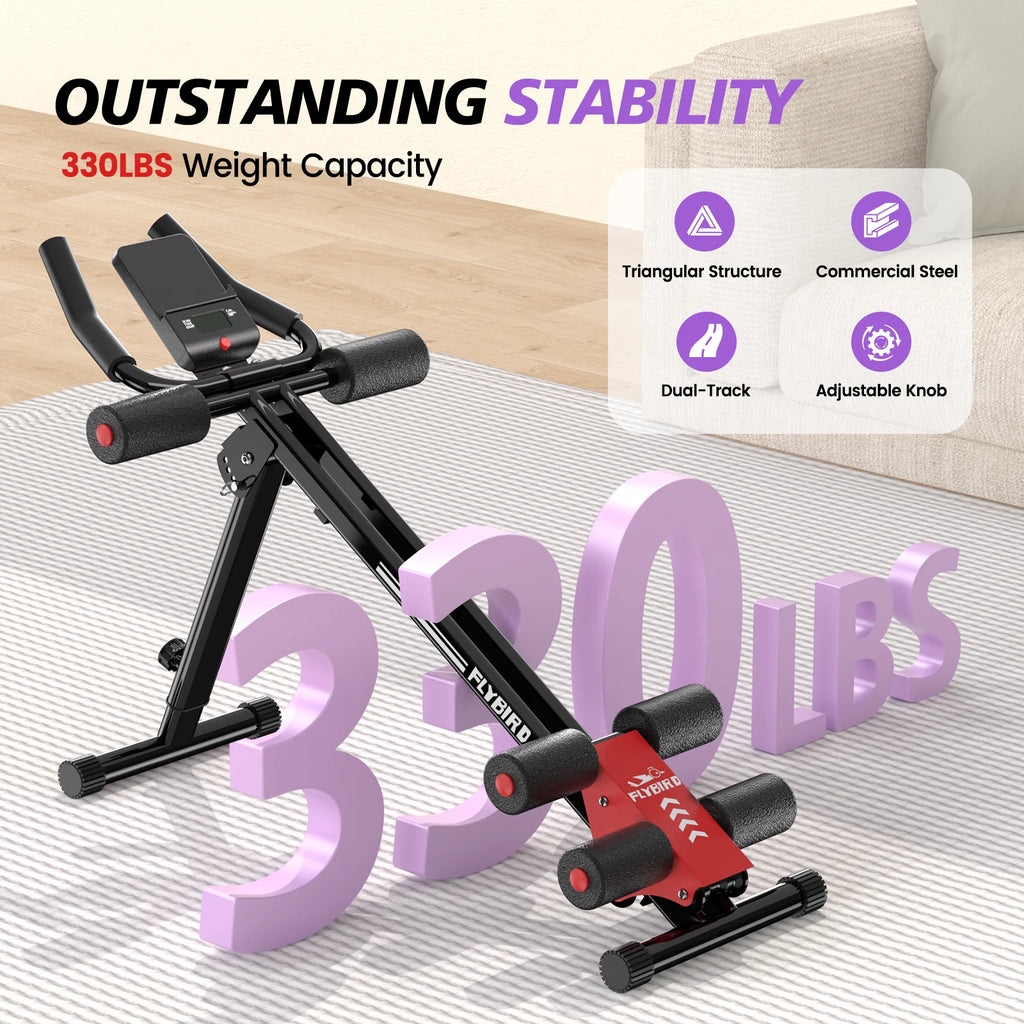 Adjustable Full Body Strength Training Equipment with Foldable Waist Trainer and 330 lb Capacity