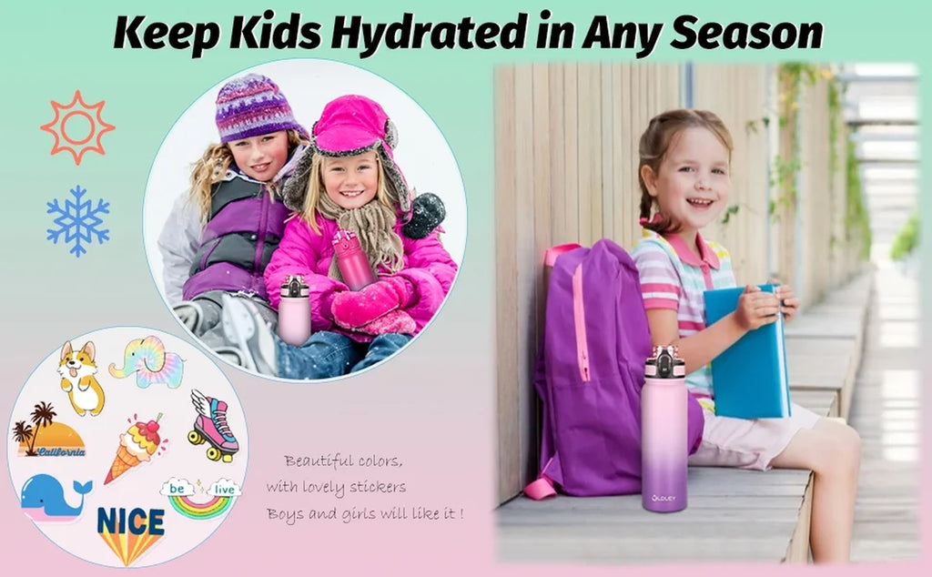 20 oz Insulated Water Bottle with Triple Lid - Leakproof and Durable Design