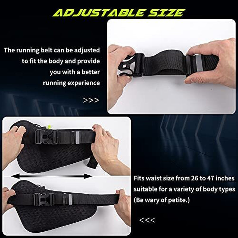 Professional Running Belt with Water Bottle Holder and Phone Pouch