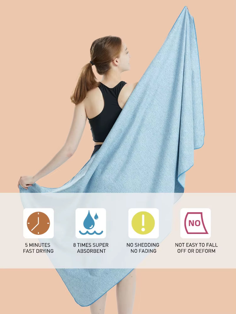 Microfiber Quick-Dry Gym Towel with Silver Ion Technology - Odor-Resistant and Highly Absorbent Workout Towel for Effective Sweat Management