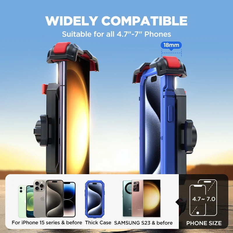 Joyroom 360° Rotating Motorcycle and Bicycle Phone Mount for Handlebar Use