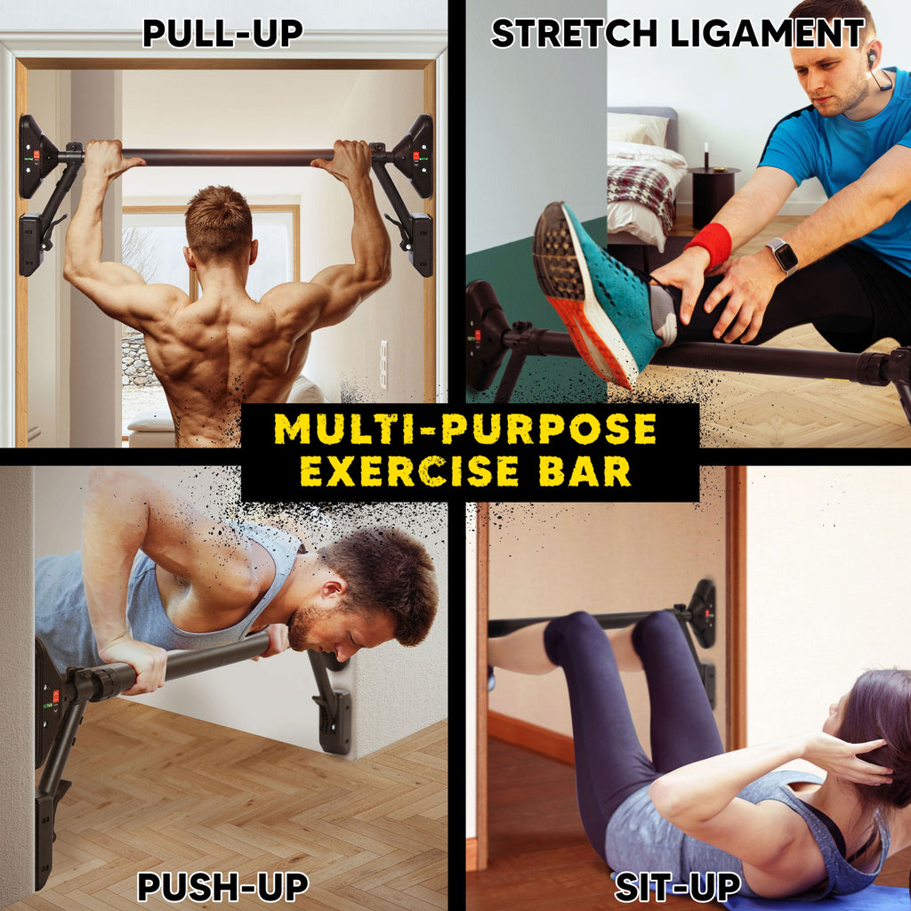 Pull-Up and Chin-Up Bar for Upper Body Strength Training, Dual-Support Fitness Equipment