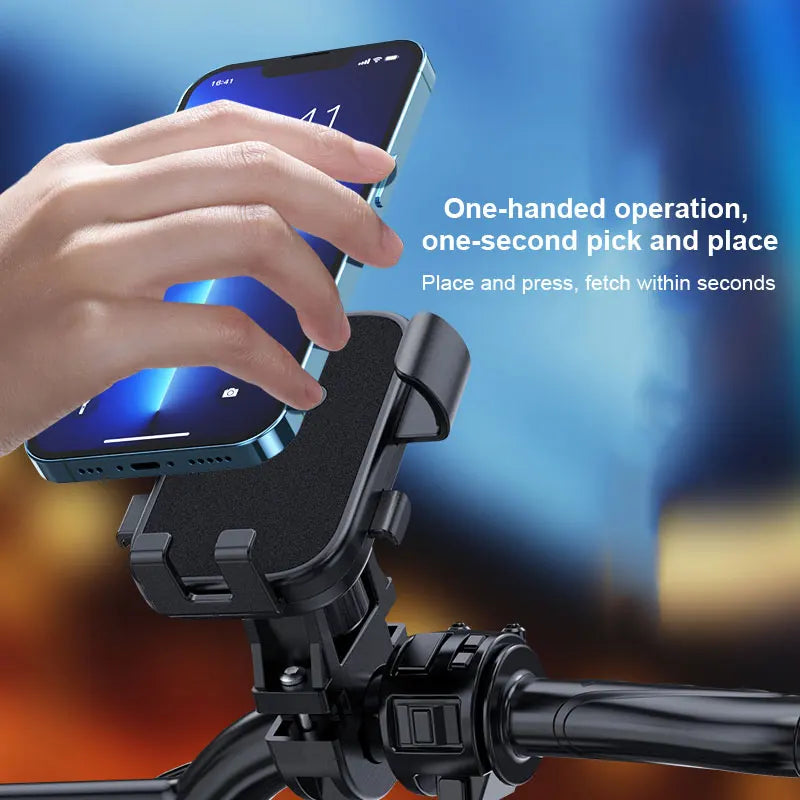 360° Rotatable Anti-Slip Bicycle Phone Mount - Adjustable Accessory for Outdoor Cycling and Mountain Biking