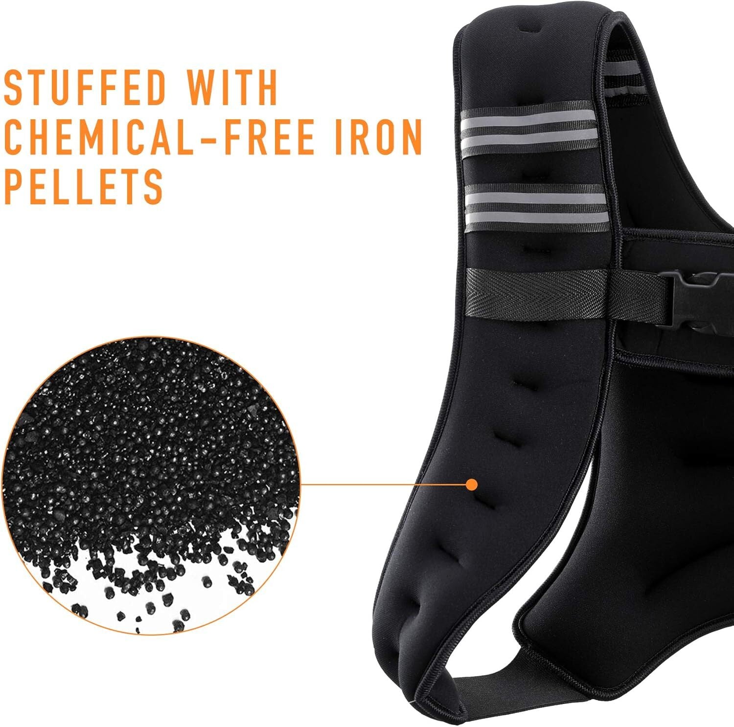 ZELUS Adjustable Weighted Vest - Available in 6 lbs, 8 lbs, and 12 lbs