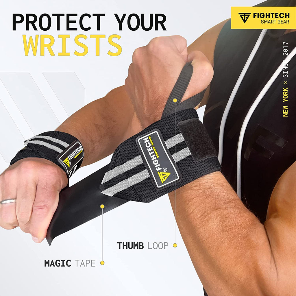 Professional Grade 18-Inch Wrist Wraps for Weightlifting - Ideal for Powerlifting, Strength Training, and Bodybuilding (Black)