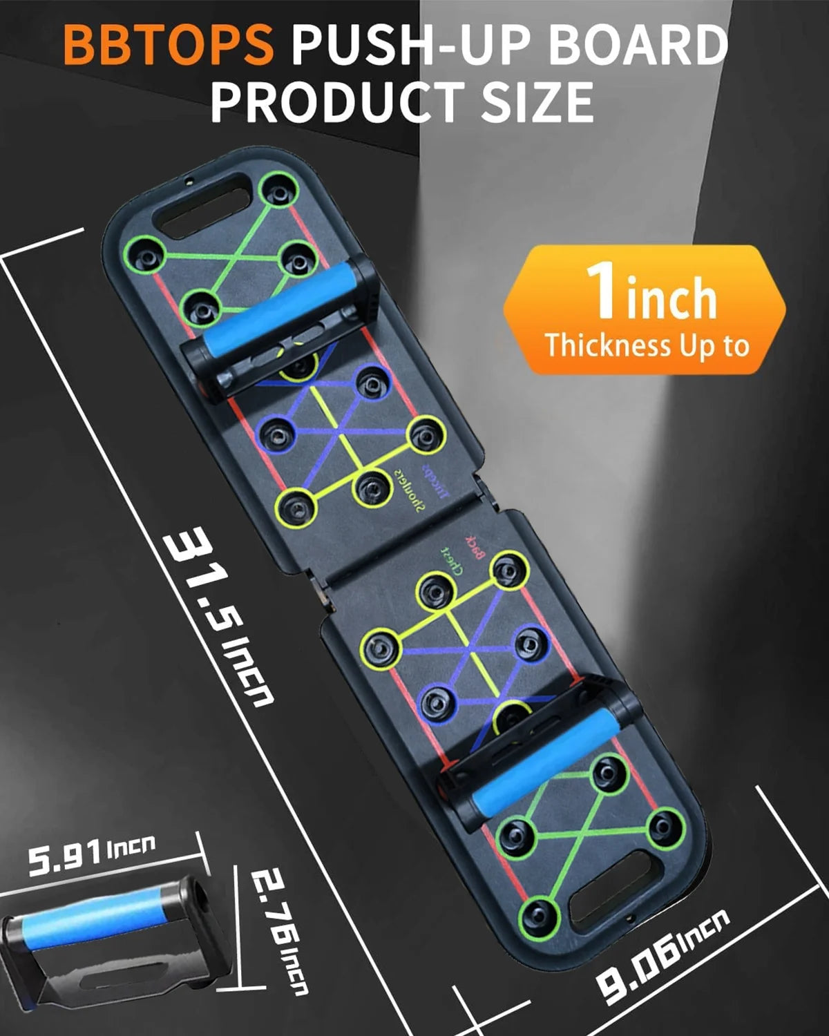 Multifunctional Folding Push-Up Board for Home and Gym Use - Portable Exercise Equipment for Chest and Back Strength Training