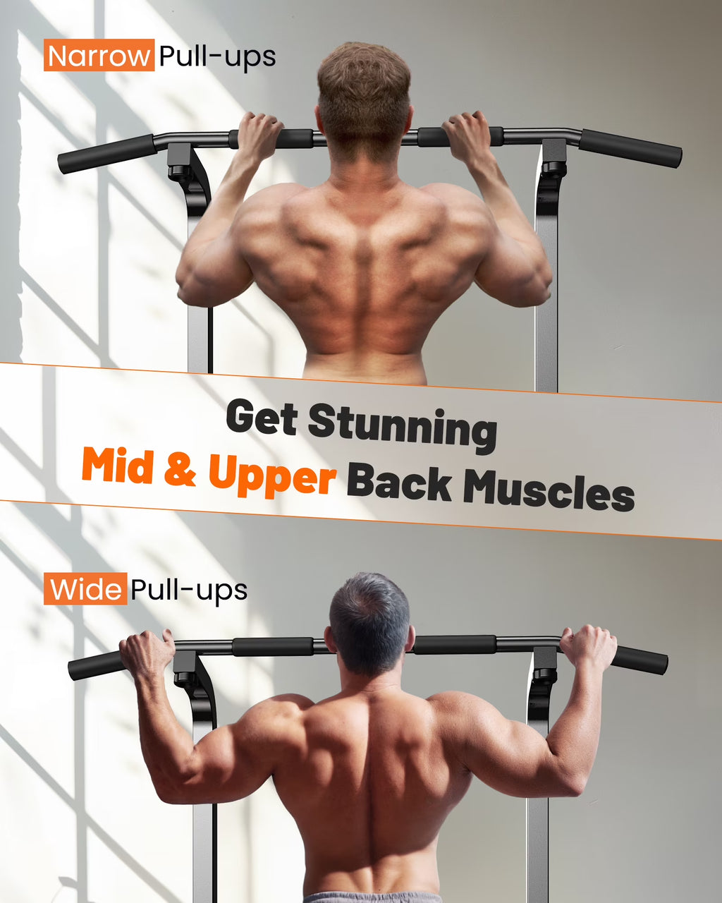 Sportsroyals Adjustable Power Tower - 400 lbs Maximum Weight Capacity, Dip Station, Pull-Up Bar, Power Rack, and Push-Up Resistance Band for Home Gym