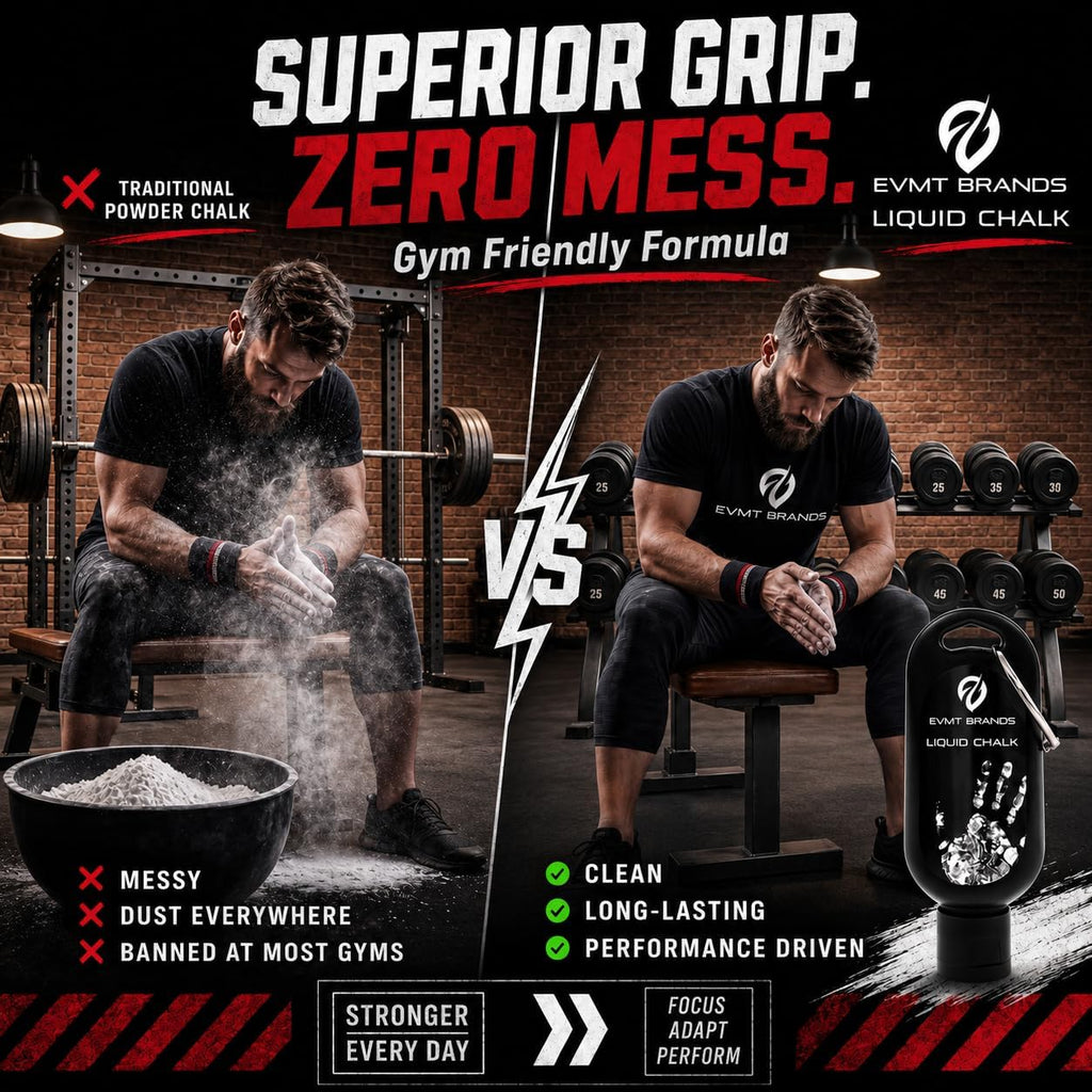 Liquid Chalk, Mess Free Gym Chalk for Weightlifting, Gymnastics, Rock Climbing, Dancing. Sweat Resistant and Long Lasting for Stronger Grip.