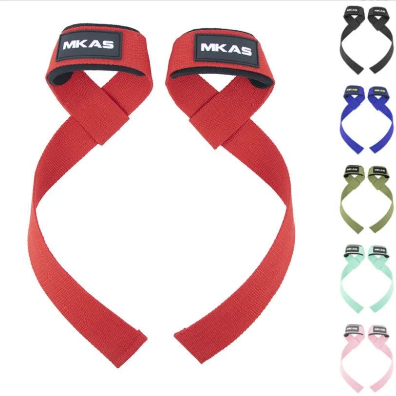 Professional Weightlifting Straps - Anti-Slip Silicone Wrist Support for Strength Training, Deadlifts, and CrossFit - 1 Pair