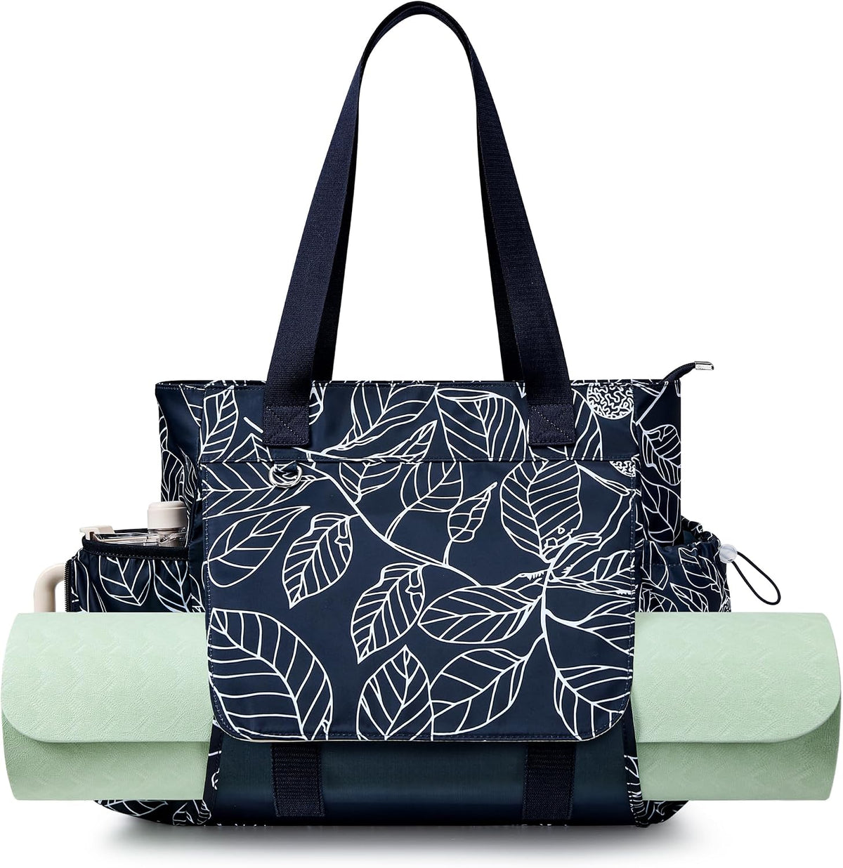 WLLWOO Women's Thick Yoga Mat Bag - Breathable Mesh Tote with Wet Pocket