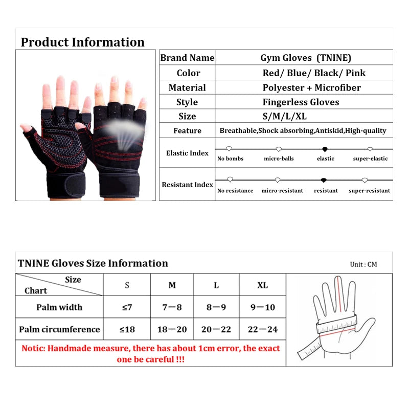 Versatile Half Finger Weightlifting Gloves for Men and Women - Ideal for Gym Training, Bodybuilding, and Outdoor Sports
