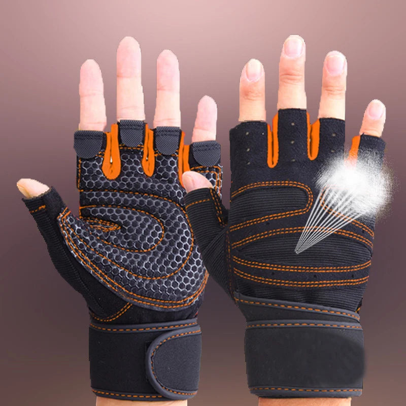 Versatile Half Finger Weightlifting Gloves for Men and Women - Ideal for Gym Training, Bodybuilding, and Outdoor Sports