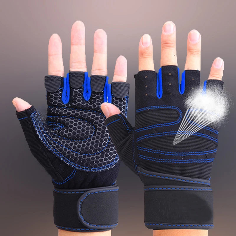 Versatile Half Finger Weightlifting Gloves for Men and Women - Ideal for Gym Training, Bodybuilding, and Outdoor Sports