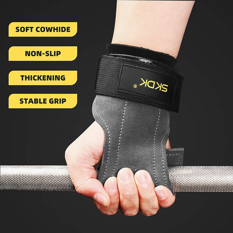 Cowhide Palm Protector Gym Grips for Weightlifting and Gymnastics