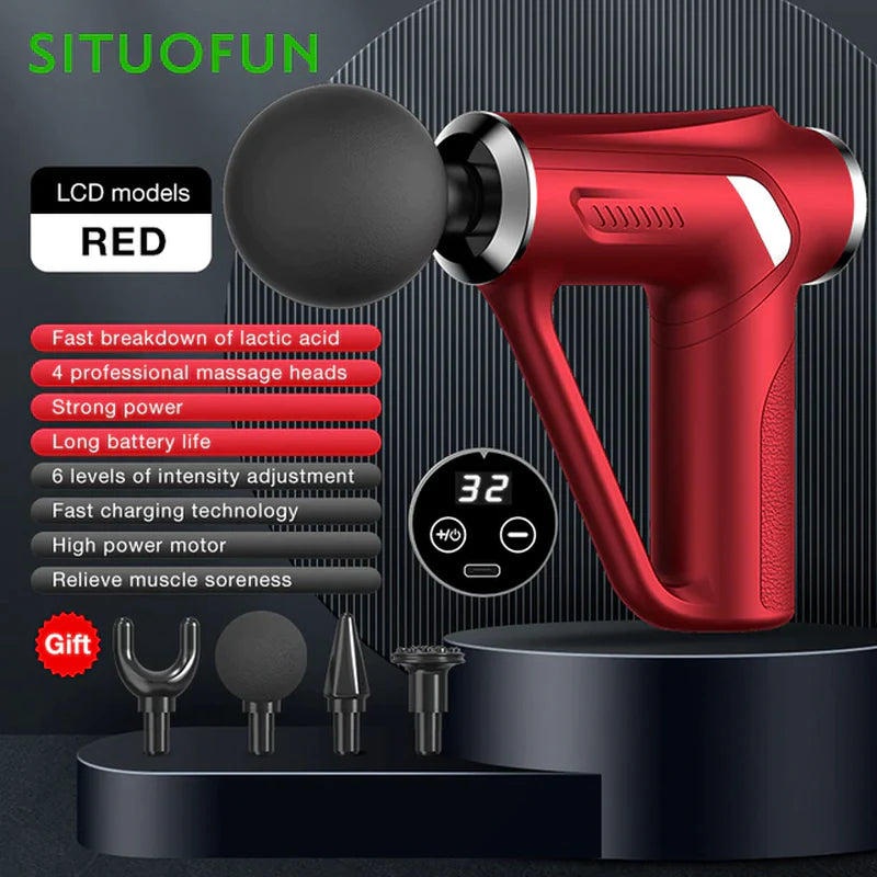 SITUOFUN Professional Massage Gun with 32 Adjustable Levels for Deep Tissue Relief and Muscle Relaxation