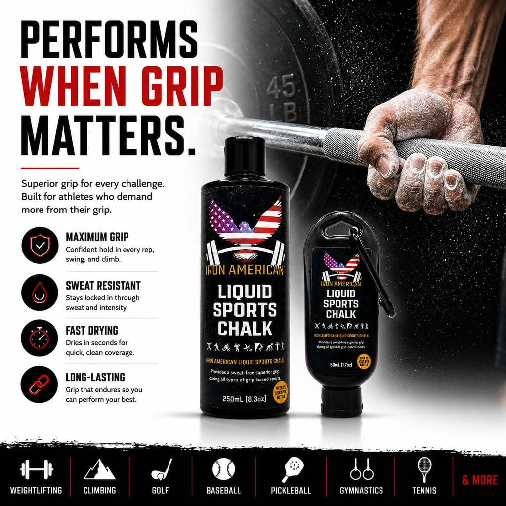 Liquid Chalk - No-Mess Long-Lasting Grip Chalk for Weightlifting, Gymnastics, Rock Climbing, and Fitness Training - Advanced Hand Chalk for Gym