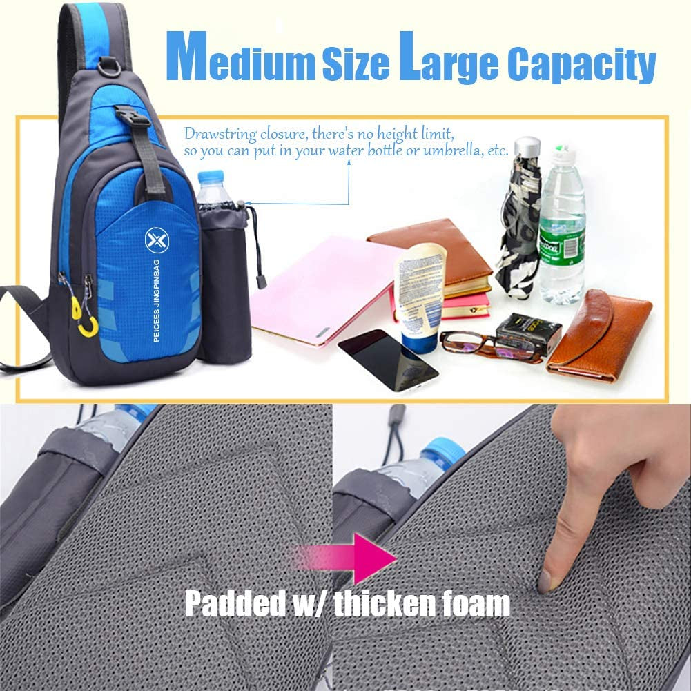 Chest Crossbody Sling Backpack - Versatile Travel and Gym Daypack for Men and Women