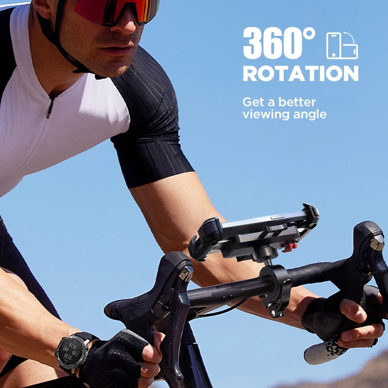 Joyroom Ultra-Stable Motorcycle Phone Mount - Premium Bicycle Handlebar Clamp for Cell Phones and Scooters